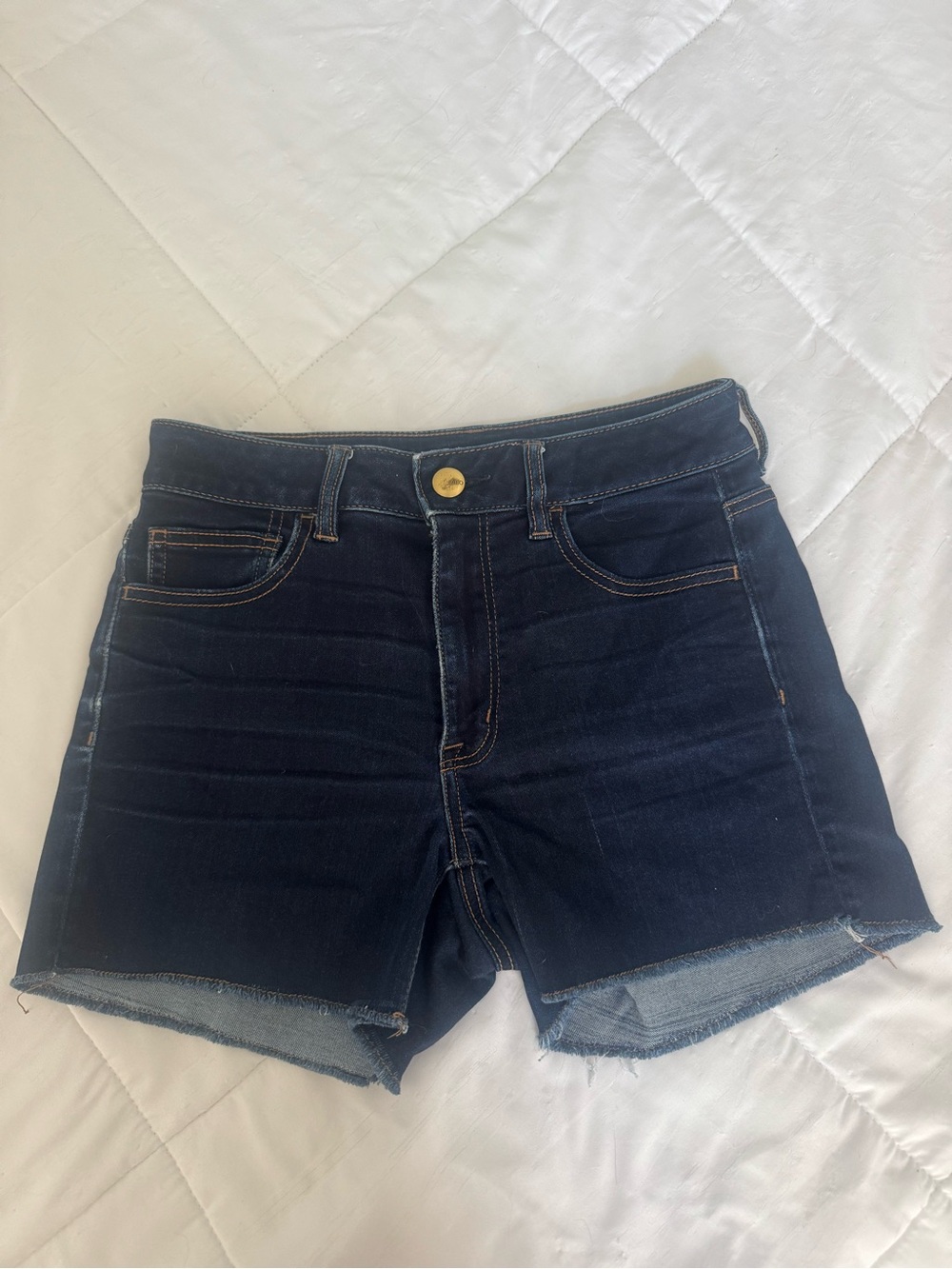American Eagle Outfitters Dark Blue Denim Cutoff Shorts